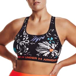 Under Armour Women's Armour Mid Cross Back Printed Sports Bra