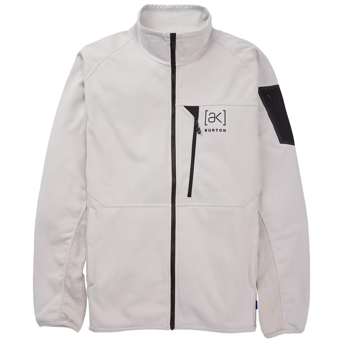 Burton Men's ak Helium Power Grid FullZip Fleece Jacket - Sun