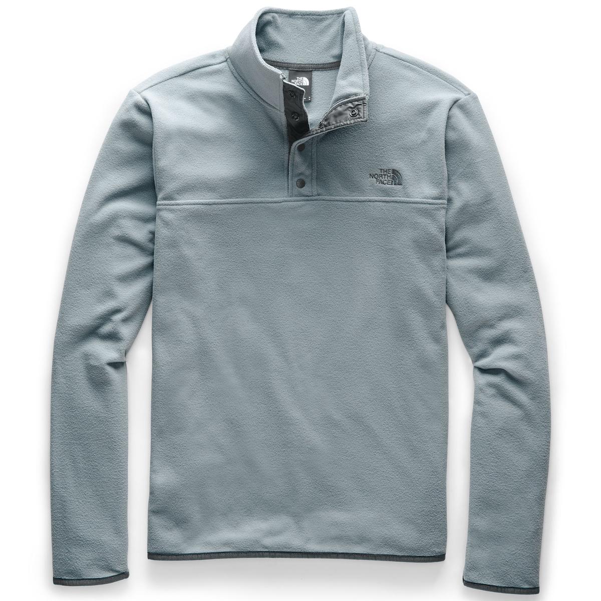 the north face tka glacier snap neck pullover fleece in khaki