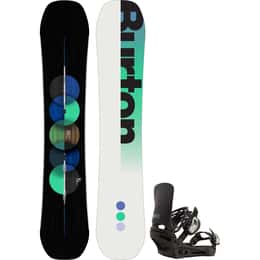 Burton Men's Custom Flying V Snowboard + Cartel Re:Flex Bindings Package '25
