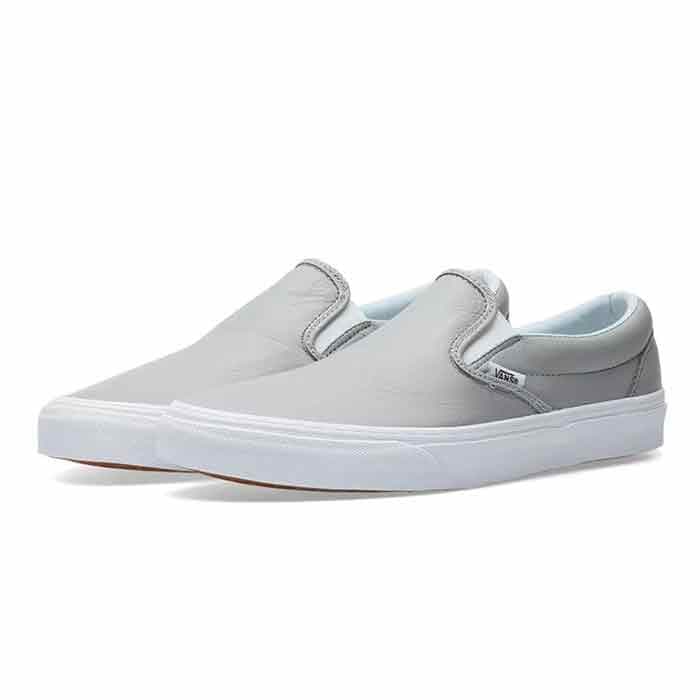 vans tumbled leather slip on