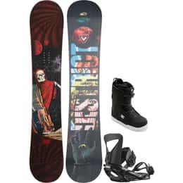 Rossignol Men's District Color Wide Snowboard + Salomon Men's Pact Snowboard Bindings + DC Shoes Phase BOA® Snowboard Boots '24