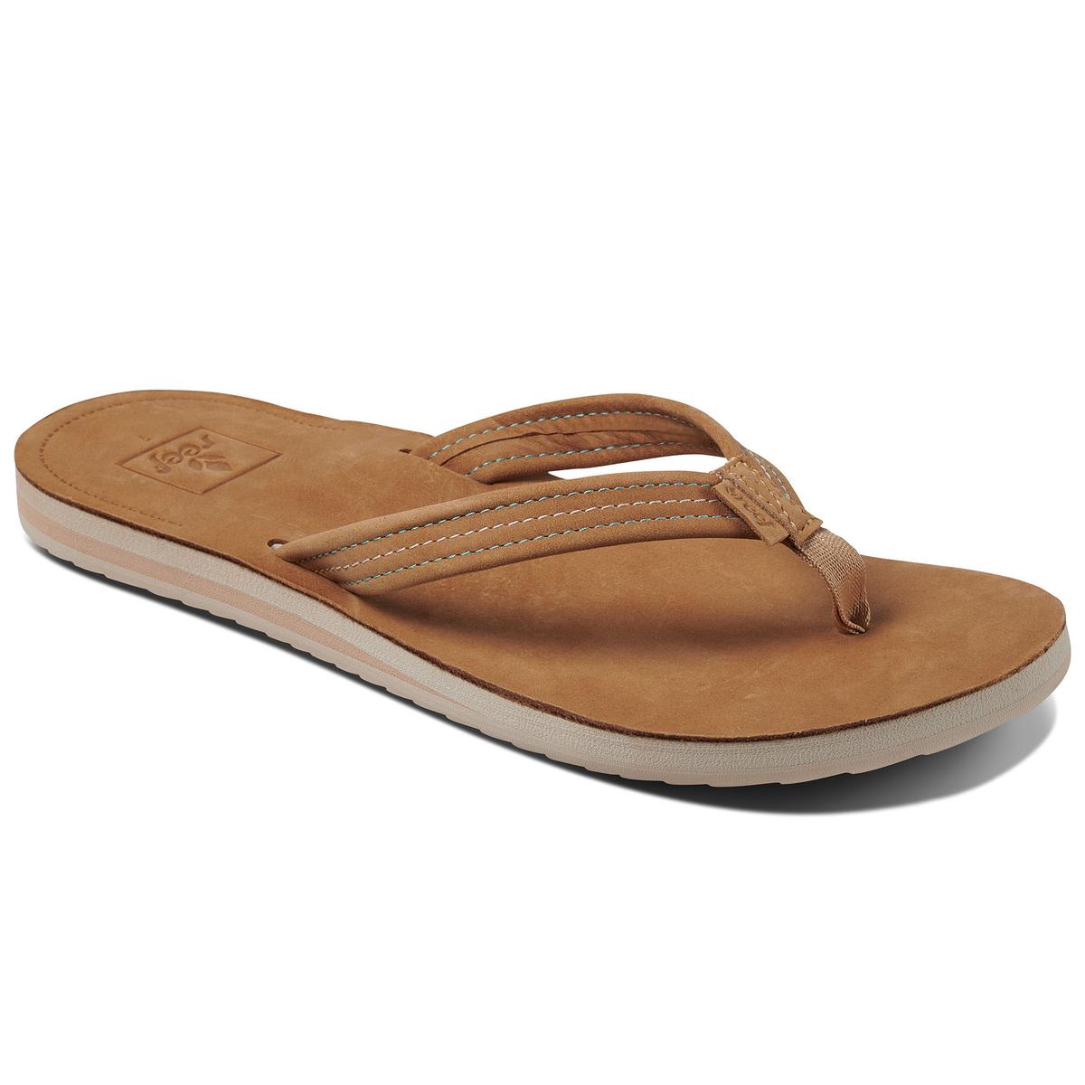 Reef Women's Reef Voyage Lite Leather Flip Flops Sun & Ski Sports