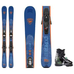Rossignol Kids' Experience Pro Skis with Kid X Bindings + Dalbello Kids' Green Menace 2.0 GripWalk Junior Ski Boots Package '24