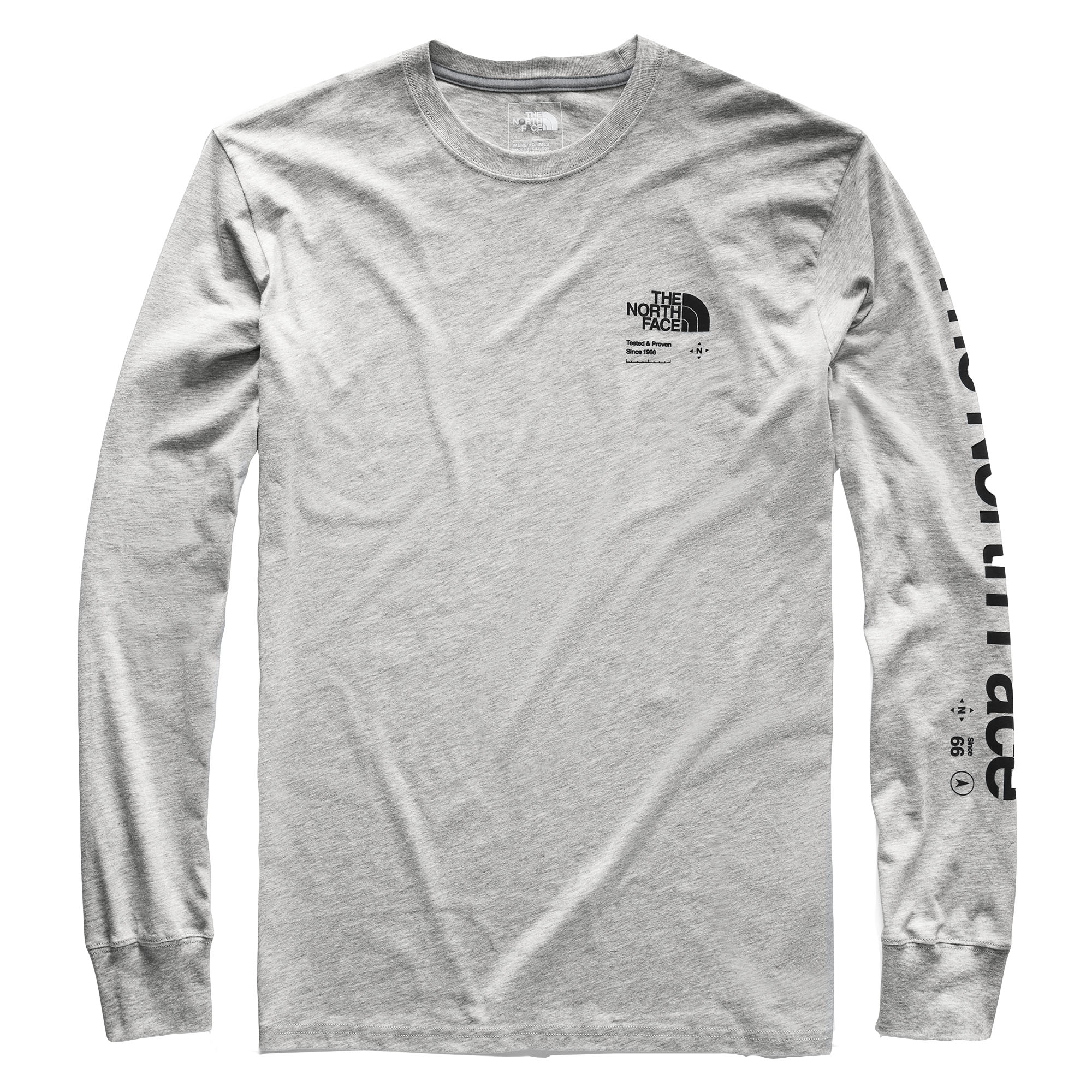 north face white long sleeve t shirt