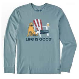 Life Is Good Men's American Adirondack Beer Long Sleeve Crusher-Lite T Shirt