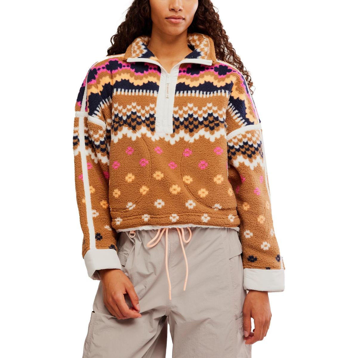 Free People Women's Printed Mountain High Half Zip Fleece