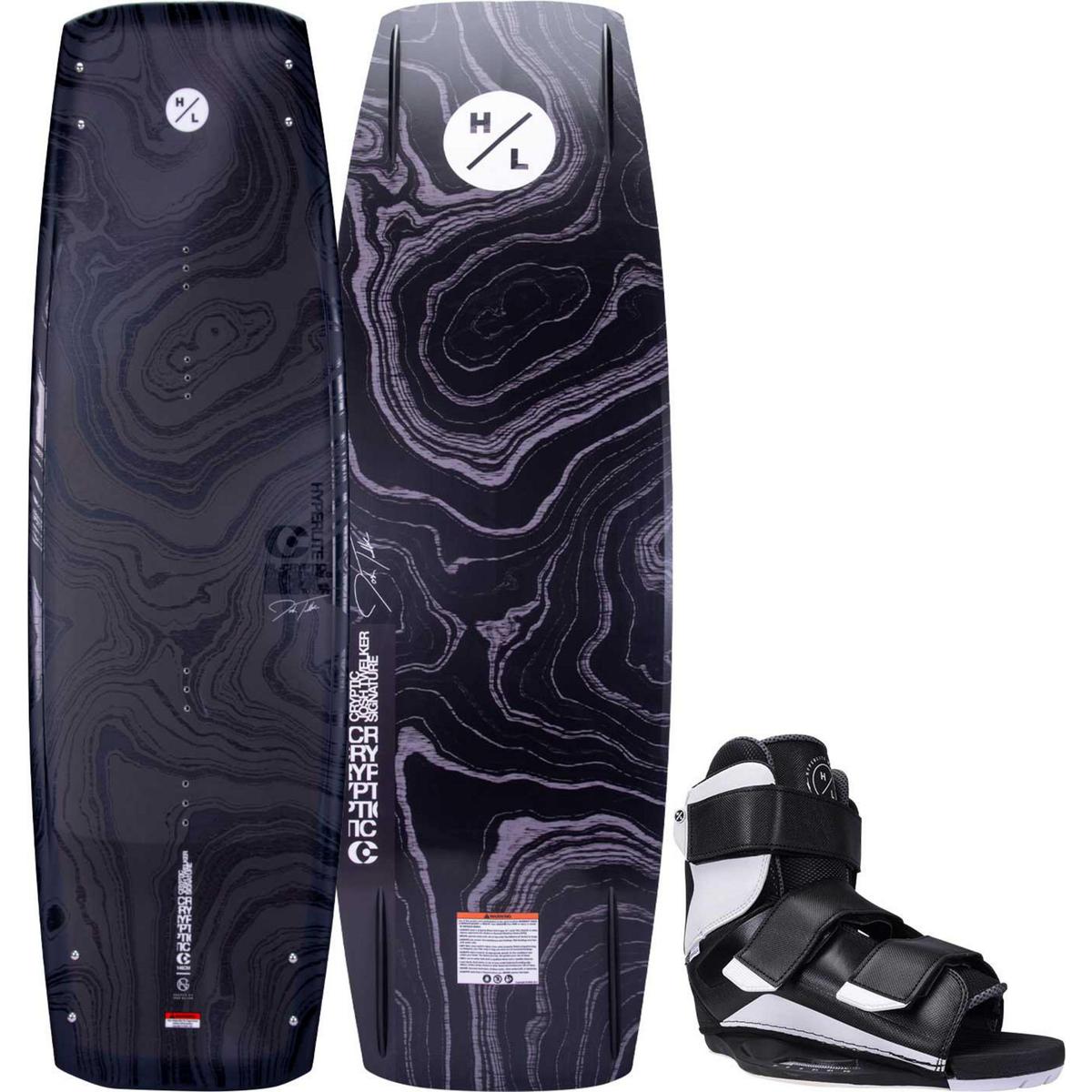 Hyperlite Mens Cryptic Wakesboard Package with Formula 7-10 Bindings 24
