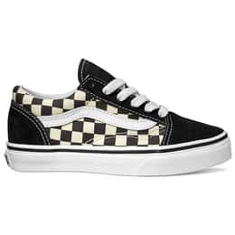 Vans Boys' Primary Check Old Skool Casual Shoes