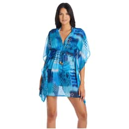 Bleu Rod Beattie Women's Too Hot to Handle Caftan Swimsuit Cover Up Dress