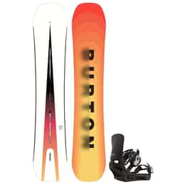 Burton Men's Custom Snowboard + Cartel Re:Flex Bindings Package '24