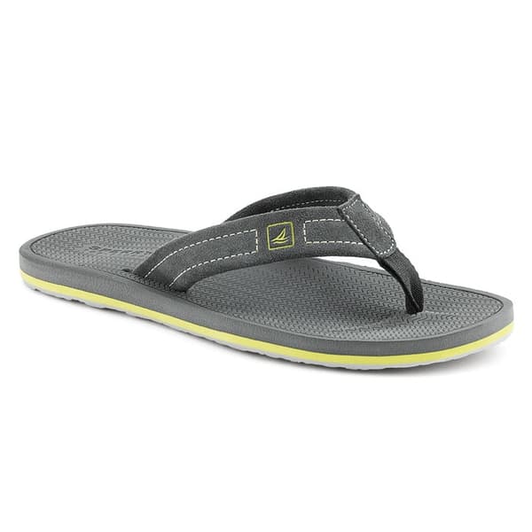mens black sperry flip flops