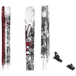 Atomic Men's Bent 90 Snow Skis + Salomon Strive 12 GripWalk Ski Bindings Package '24
