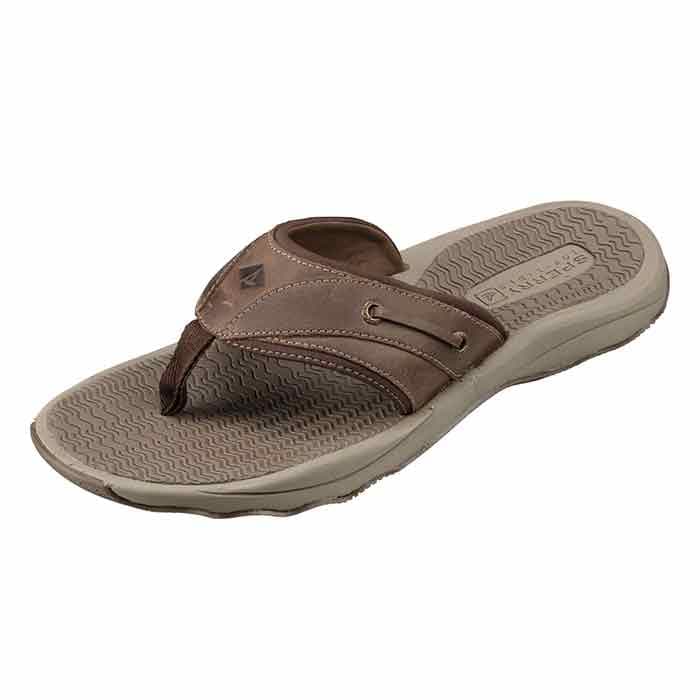sperry black flip flops