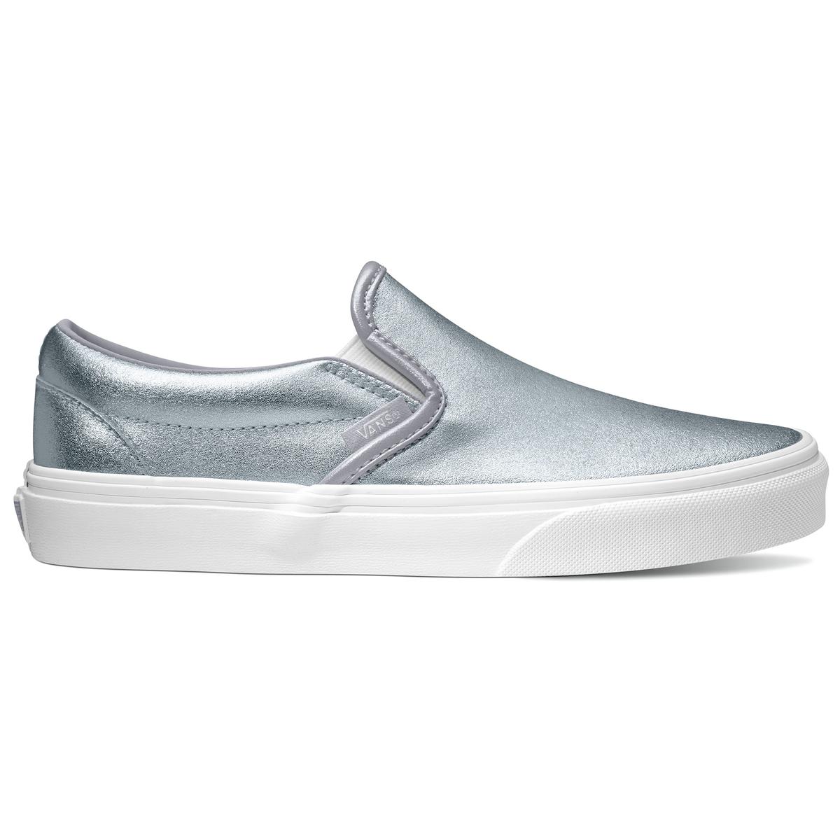 vans glacier grey leather slip ons