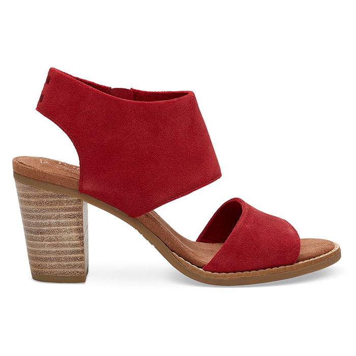 toms red sandals