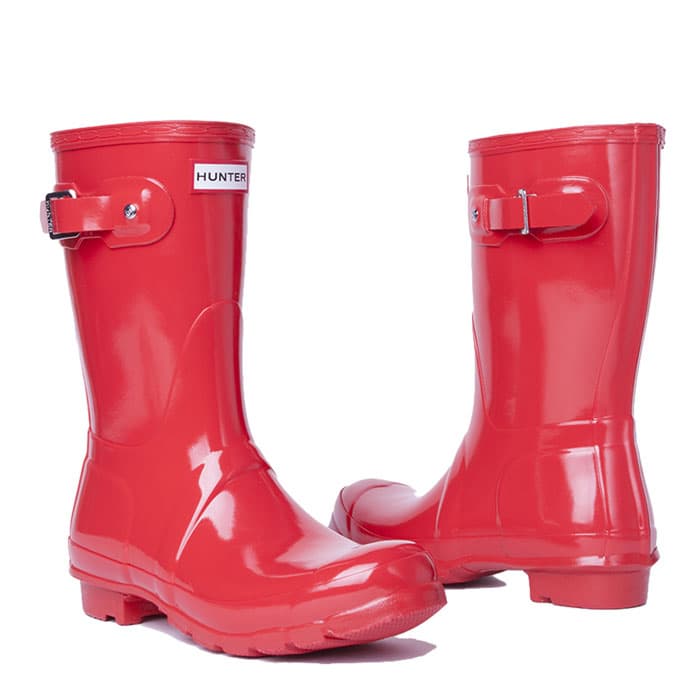 hunter short rain boots with laces