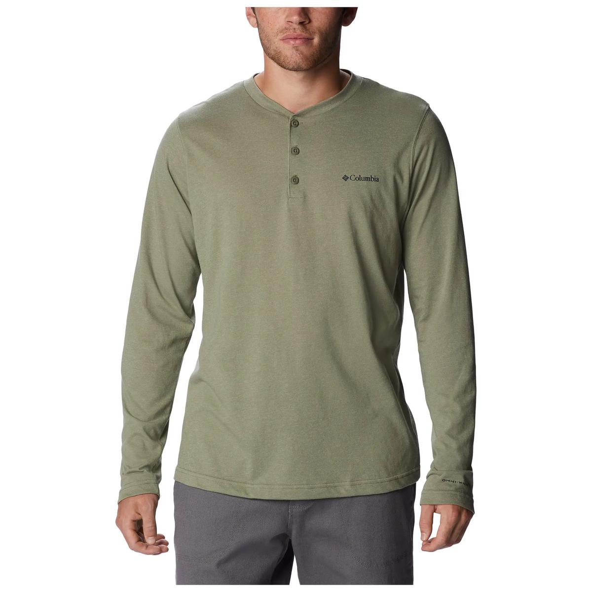 Columbia Mens Thistletown Hills™ Henley Long Sleeve Shirt - Sun