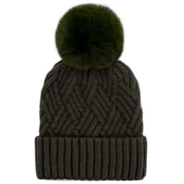 Mitchies Matchings Women's Knitted Faux Pom Hat