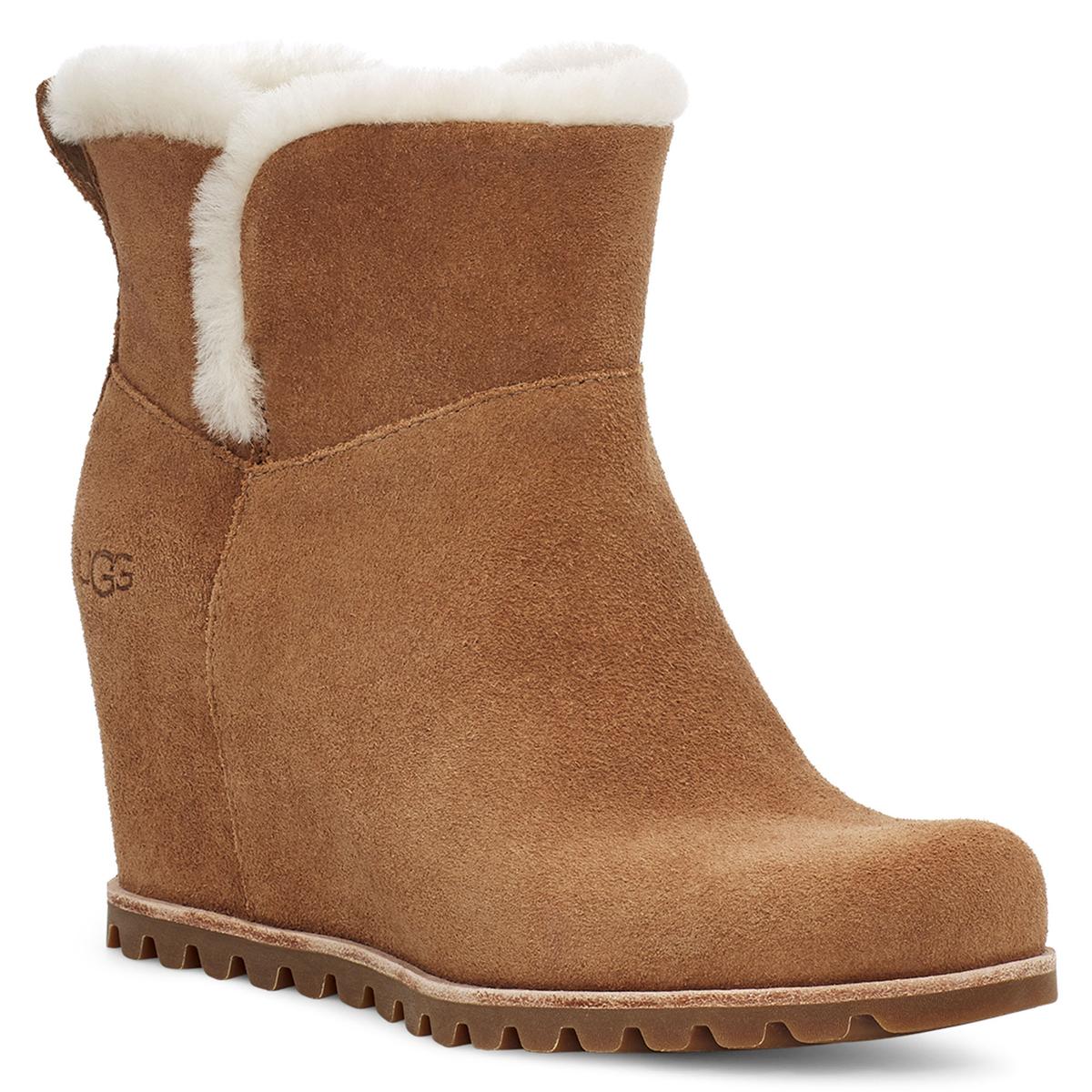 seyline waterproof genuine shearling bootie