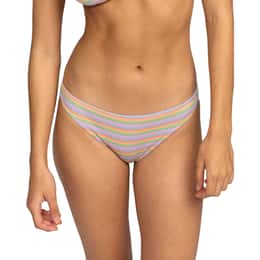 ROXY Women's Wavy Stripe Moderate Bikini Bottoms