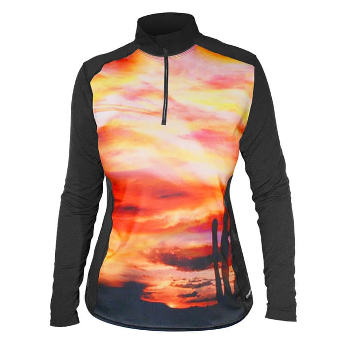 Hot Chillys Women's Peachskins Print 1/4 Zip Base Layer Top Sun & Ski
