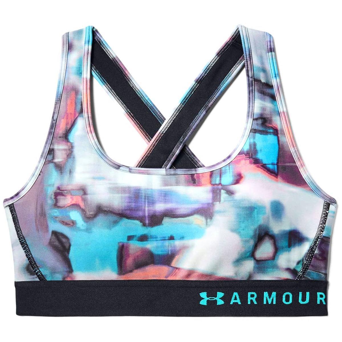 Under Armour Women's Armour Mid Crossback Print Sports Bra Sun & Ski