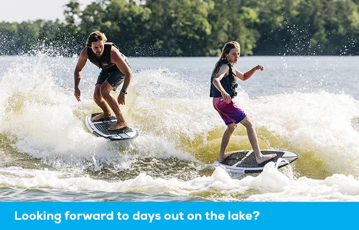ooking forward to days out on the lake? Look no further than the wake shop at Sun & Ski! We offer a wide collection of new wakeboards, wakesurf boards, wake skates, wakeboard ropes, wakesurf ropes, life vests, wake makers, wake accessories & much more from high quality brands like Hyperlite, Ronix and Liquid Force.