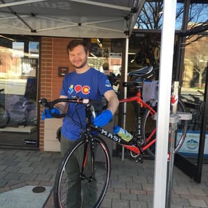 Curbside bike tune up