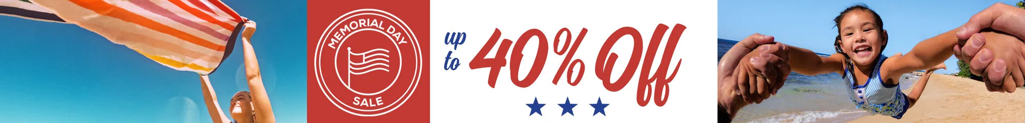 Memorial Day Sale save up to 40% Off