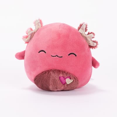 5" Red Axolotl with Hearts Squishmallow - IndieMae