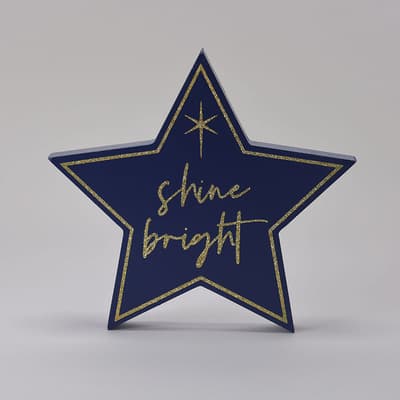 Shine Bright Star Block Sign
