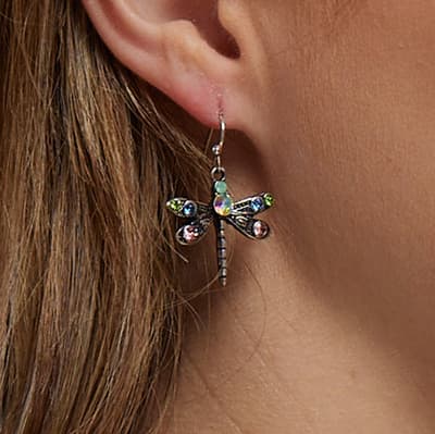 Multi Stone Dragonfly Earring