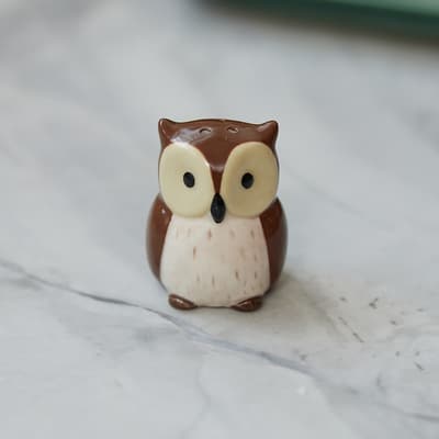 Stoneware Mini Owl Pepper Shaker