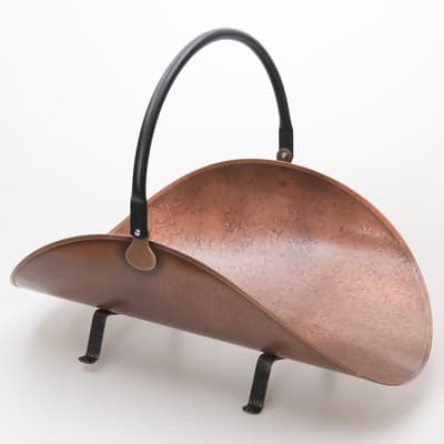 Copper-Plated Firewood Holder