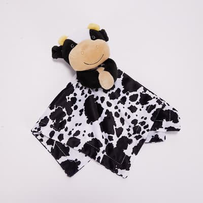 Black and White Cow Lovey Blanket