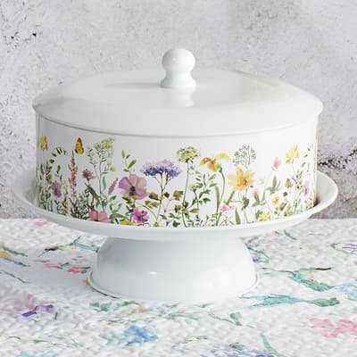 Floral Metal Cake Stand