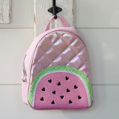 Watermelon Faux Quilted Backpack