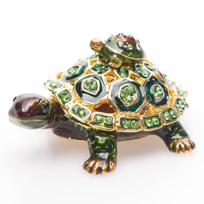 Decorative Turtle With Baby Box