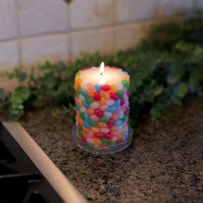 Jelly Bean Pillar Candle