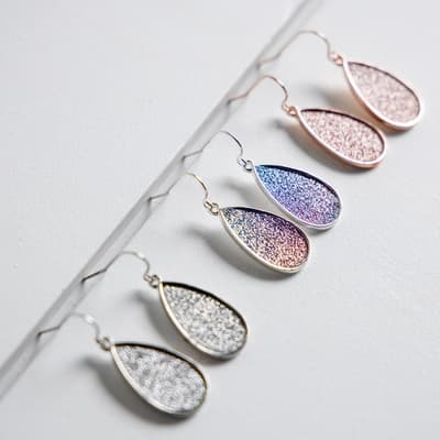 3-piece Glitter Paper Earring Set