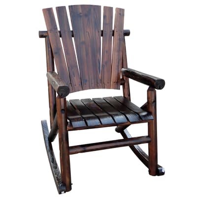 Char-Log Wooden Rocker