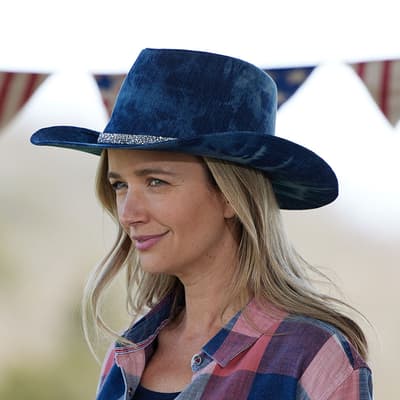 Denim Cowgirl Hat with Bling Band