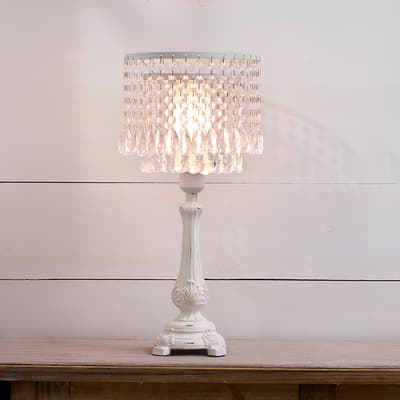 Acrylic Bead Chandelier Table Lamp