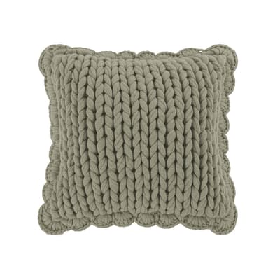 Donna Sharp Chunky Knitted Sage Dec Pillow