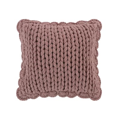 Donna Sharp Chunky Knitted Mauve Dec Pillow
