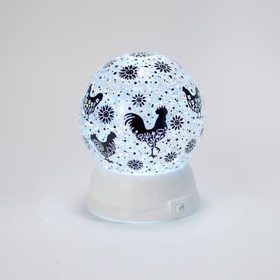 Acrylic Rooster Glitter Globe