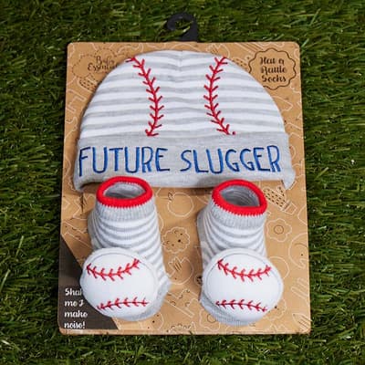 Infant Future Slugger Hat and Rattle Sock Set