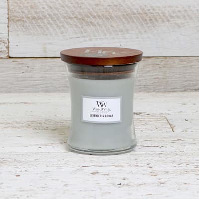 WoodWick Lavender and Cedar Medium Jar Candle