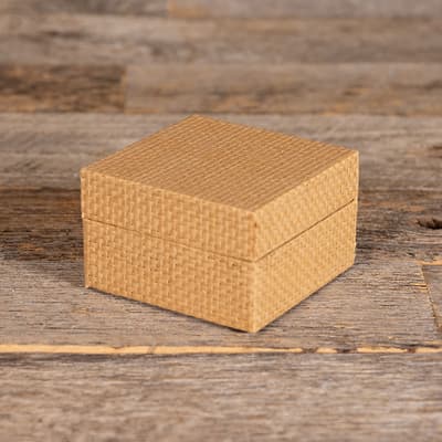 Wood and Wicker Decorative Box - Small